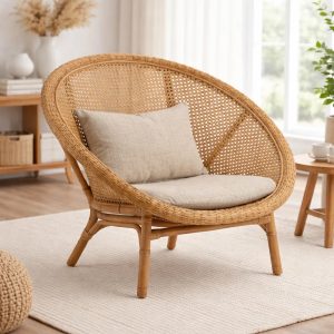 Luna Shell Rattan Lounge Chair