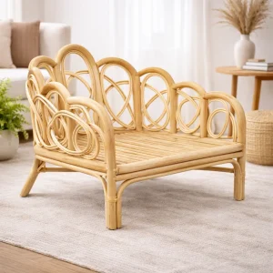 Petite Loop Rattan Sofa