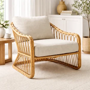 Aria Loop Rattan Lounge Armchair