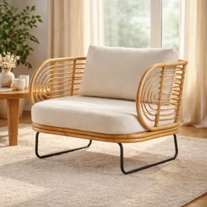 Arc Lounge Rattan Armchair