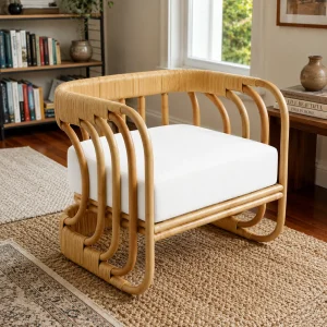 Rattan Lounge  Armchair