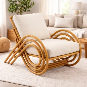 Pretzel Arc Lounge Rattan Chair