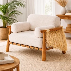Nomad Fringe Rattan Armchair