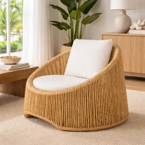 Cove Cord Rattan Lounge Chair