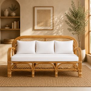 Colonial Lattice Three-Seater Sofa