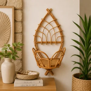 Lotus Rattan Wall Planter