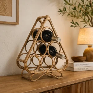 Piramide Rattan Bottle Rack