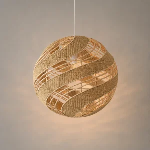 Vortice Sphere Rattan Pendant Lamp