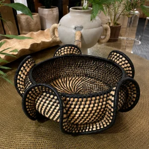 Batik Petal Rattan Bowl