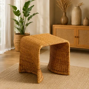 Tangier Woven Rattan Table