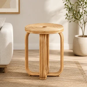 Havana Coiled Rattan Stool