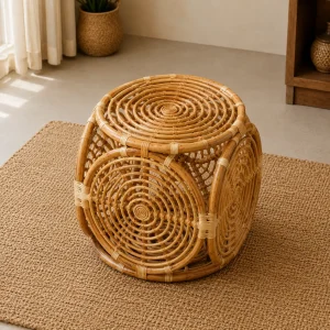 Kalahari Coiled Rattan Stool